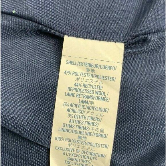 Old Navy Jacket Womens Small Peacoat Buttons Double Breasted Navy Red Plaid Coat - Picture 9 of 9